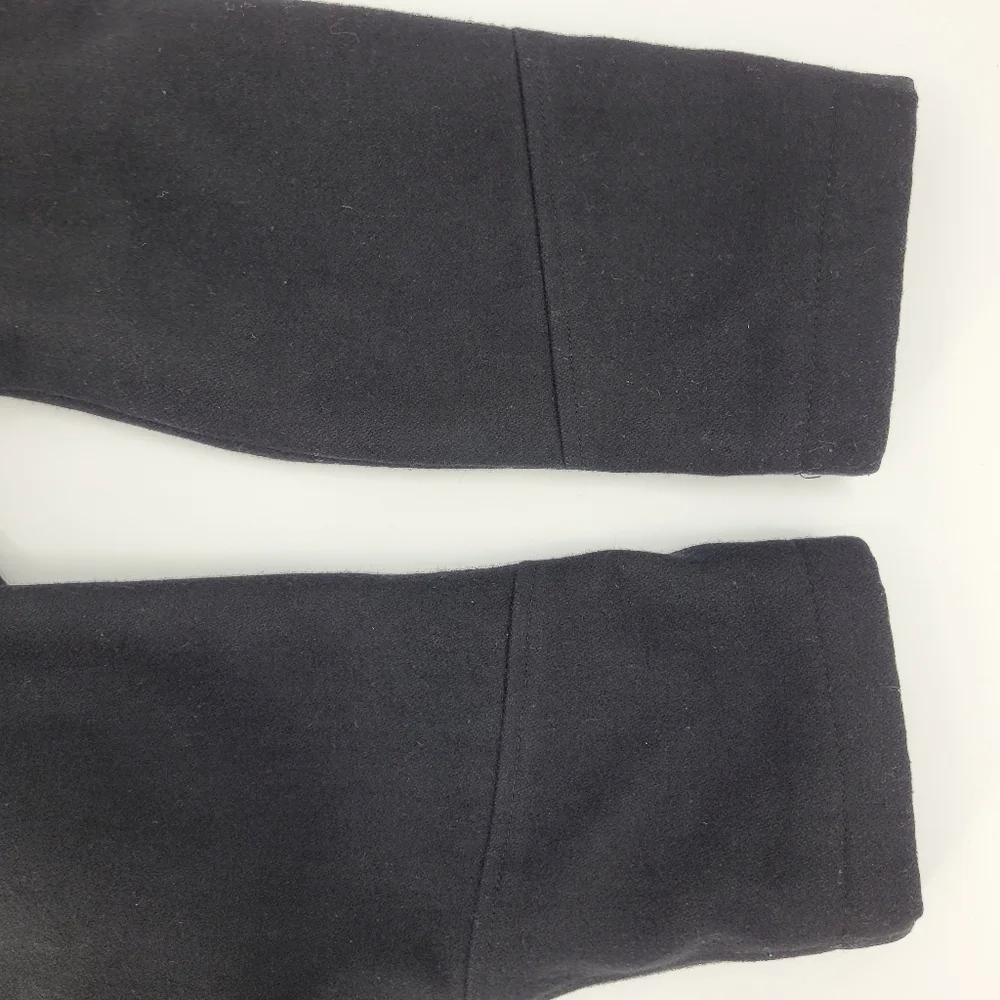 Levi's Coat Black Wool Blend Full Zip Pockets Collar Quilted Lined Mens Size XL